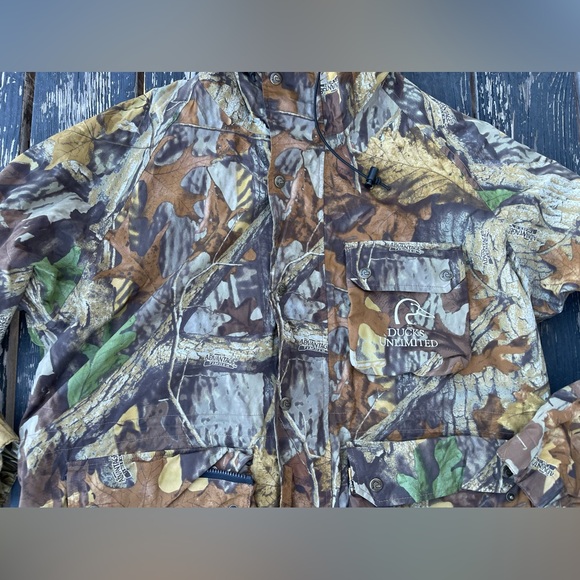 Ducks Unlimited GoreTex Teflon REVERSIBLE Hunting Jacket L XL Wetland/Timber - Picture 9 of 15